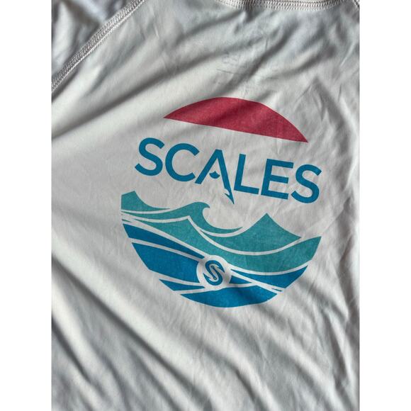 Scales Butter Yellow Long Sleeve Pro Performance Fishing Top sz Small - Picture 6 of 7